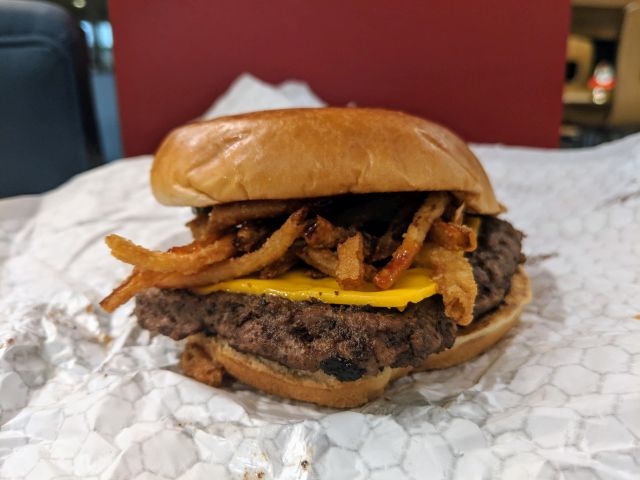 barbecue cheeseburger wendy wendys cheese grilled fried brandeating review hamburger slices onions pound crispy patty beef quarter features american two