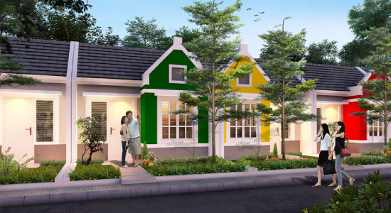 Lingkar Warna Denah Rumah Minimalis Ukuran 5x10 Meter 1 Kamar