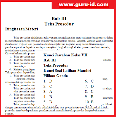 Soal Hots Teks Prosedur Bahasa Indonesia Kelas 7 Tahun 2018