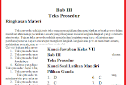 Contoh Soal Bahasa Indonesia Kelas 11 Materi Teks Prosedur