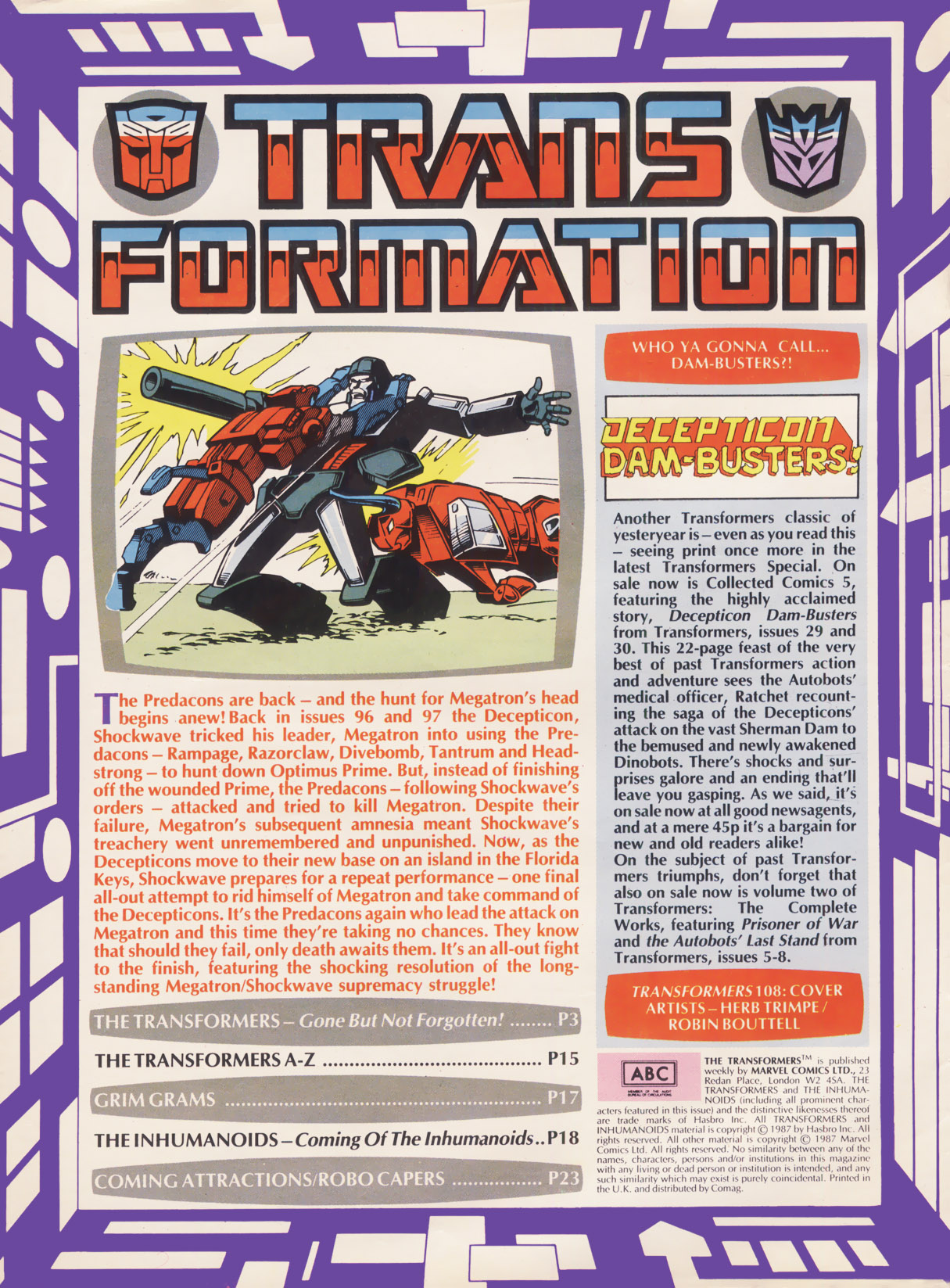 Read online The Transformers (UK) comic -  Issue #108 - 2