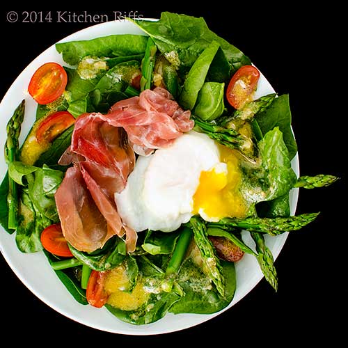 Kitchen Riffs Asparagus and Spinach Salad