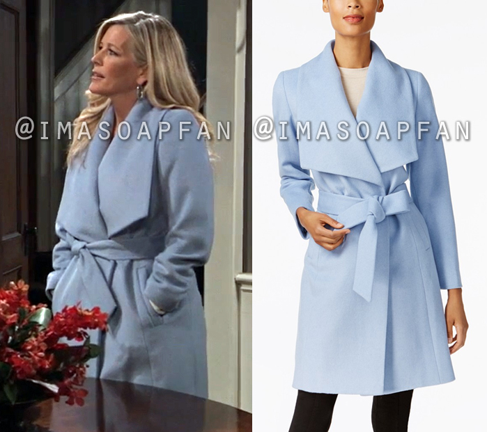 Baby blue wrap coat Clearance