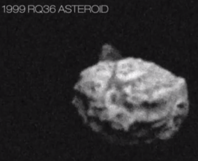 Asteroid with an Alien Black Pyramid on it called 1999 RQ36 or Bennu.
