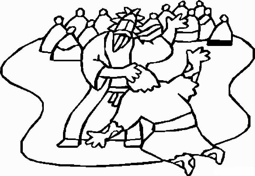 Imagenes Cristianas Para Colorear: Jesus Curaba Enfermos Para Colorear