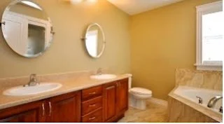 Renovated traditional bathroom.