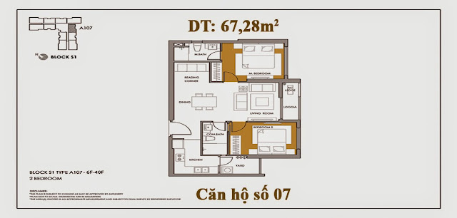 Báo giá căn hộ A107 tòa S1, Chung cư Seasons Avenue - CT9 Mỗ Lao