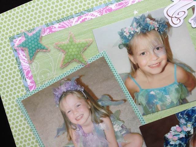 12x12 Fairy Scrapbook Page Layout for Halloween costumes