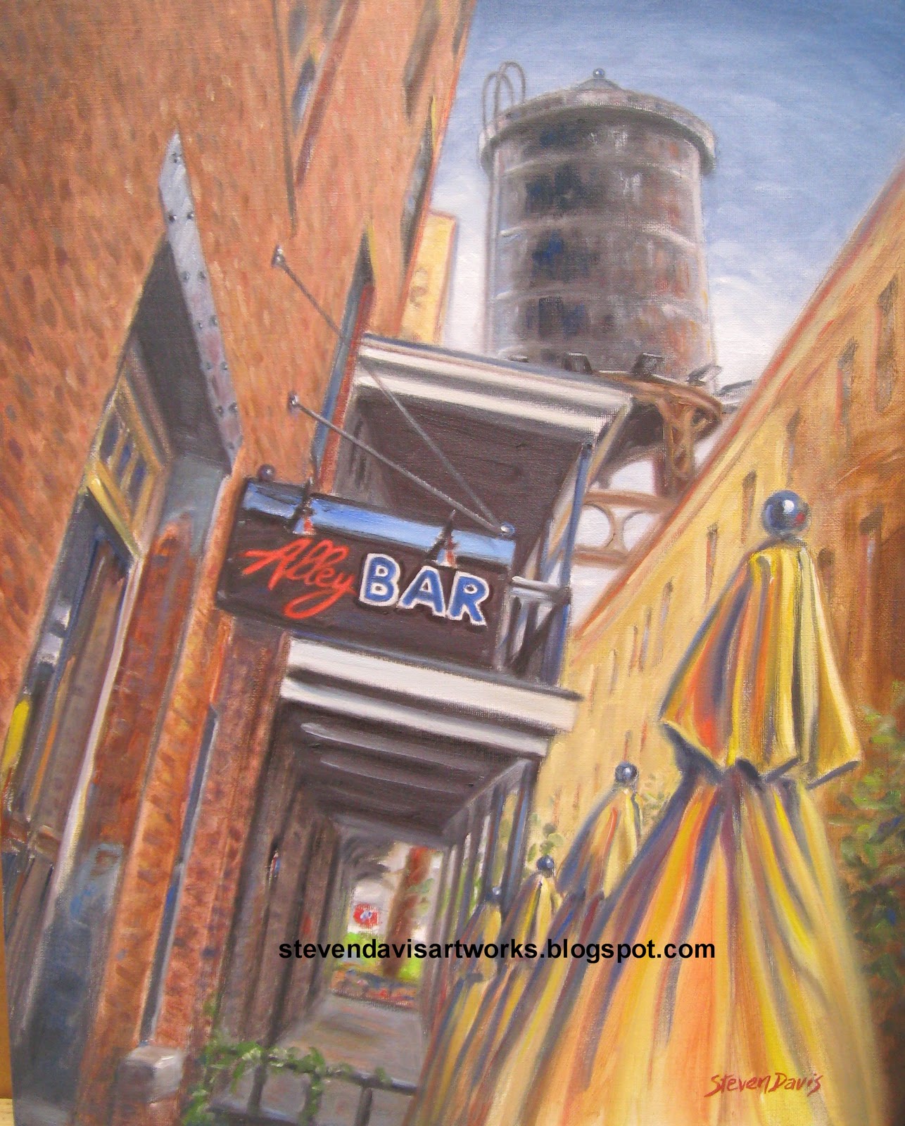 Steven Davis Artworks "Alley Bar Painting", Permanent Collection of