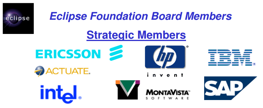 The Eclipse Foundation Strategic Board Members, Oct. 27, 2004