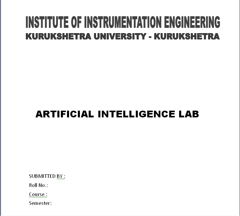 NOTESNET: COVER PAGE FOR PRACTICAL FILE