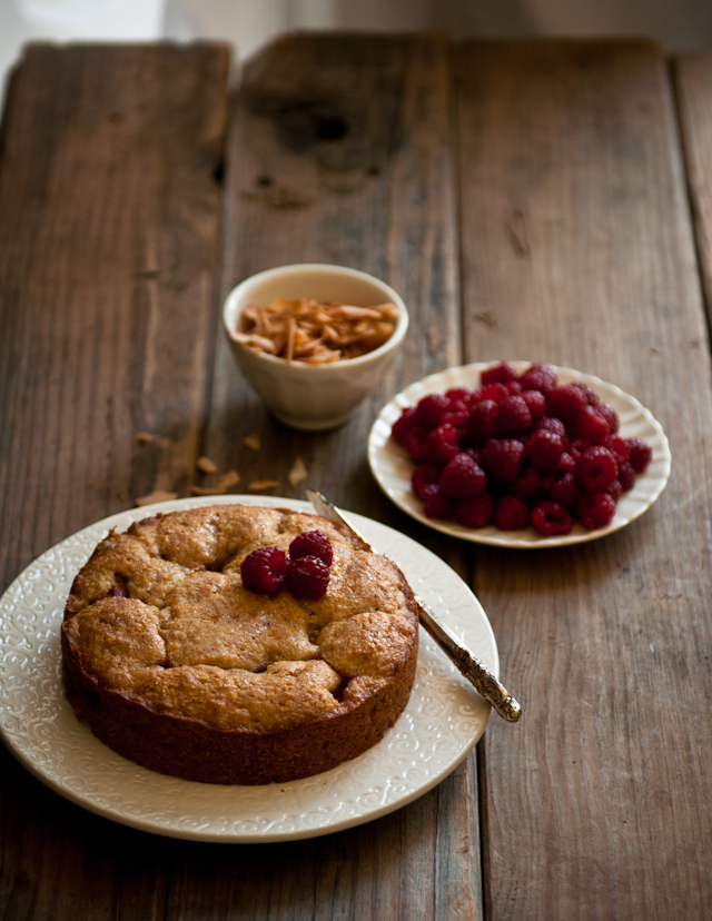 Desserts for Breakfast Sugared Coconut Raspberries and Rhubarb Polenta