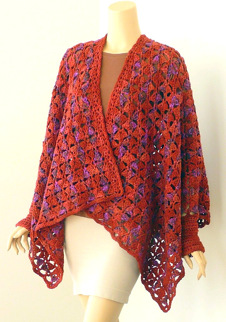 Lace poncho Crochet pattern 