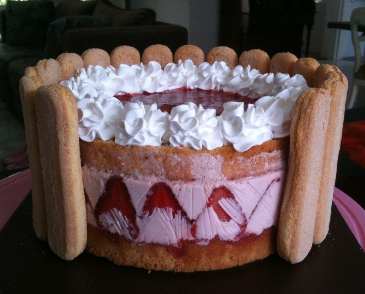 scrumptious homemade strawberry bavarian cake