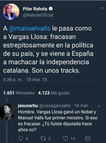Pilar Rahola, Manuel Valls, Vargas Llosa Pilar Rahola, Manuel Valls, Vargas Llosa