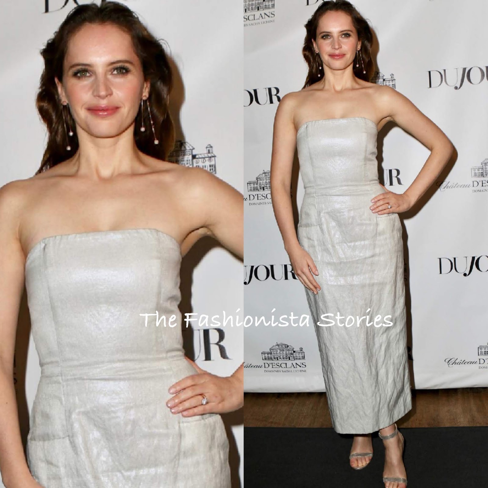 Felicity Jones in Gabriela Hearst at her DuJour Magazine Winter Issue