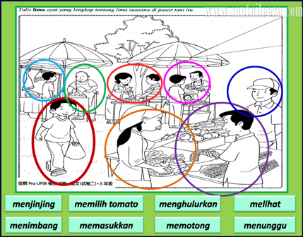 Bahagian A: Bina Ayat 3 (Pasar Tani)  Santai Leeza