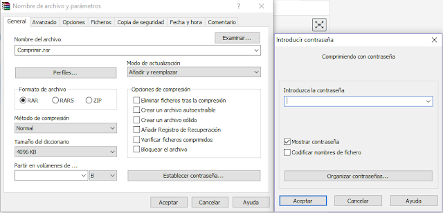 Comprimir archivo con contraseña