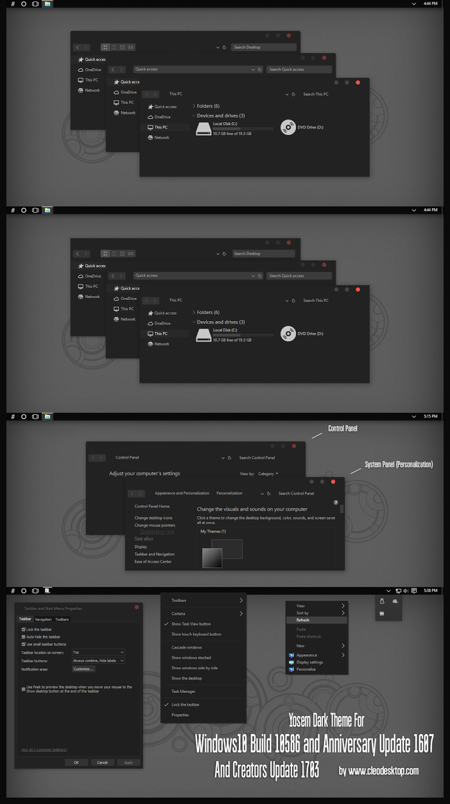 black theme for windows 10 1703 black theme for windows 10 1703