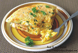 BethAnne on a Budget: Puffy Omelette with Cheddar and Chives