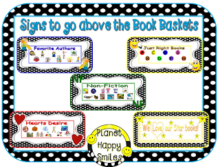 Classroom Library Labels ~ Planet Happy Smiles