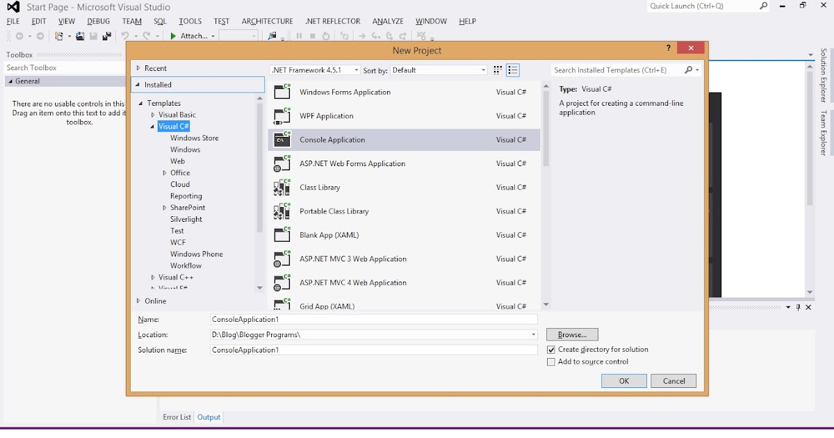 C Sharp Console Application and sample program of Addition of two ...