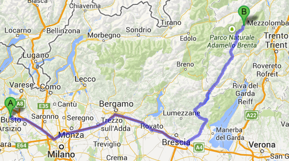 https://maps.google.fi/maps?saddr=Malpensa+Airport,+Ferno,+Varesen+maakunta,+Italia&daddr=Madonna+di+Campiglio,+TN,+Italia&hl=fi&ll=46.164614,11.123657&spn=2.632736,6.344604&sll=46.106089,10.855865&sspn=0.32944,0.793076&geocode=FSZFuAId5PKEACH-fsegVwrxoym3p4R8dWGGRzH-fsegVwrxow%3BFfJqwQIdoTKlACkFw9T_JFyCRzEPEtkJTkZ7hw&oq=malpensa+ai&mra=ls&t=m&z=8