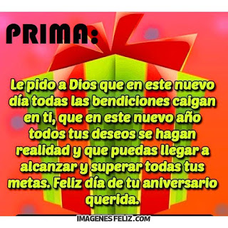 Feliz Cumpleaños Prima