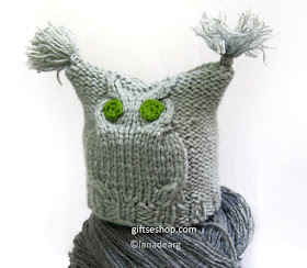 pattern for baby hat, knit owl pattern, baby owl hat
