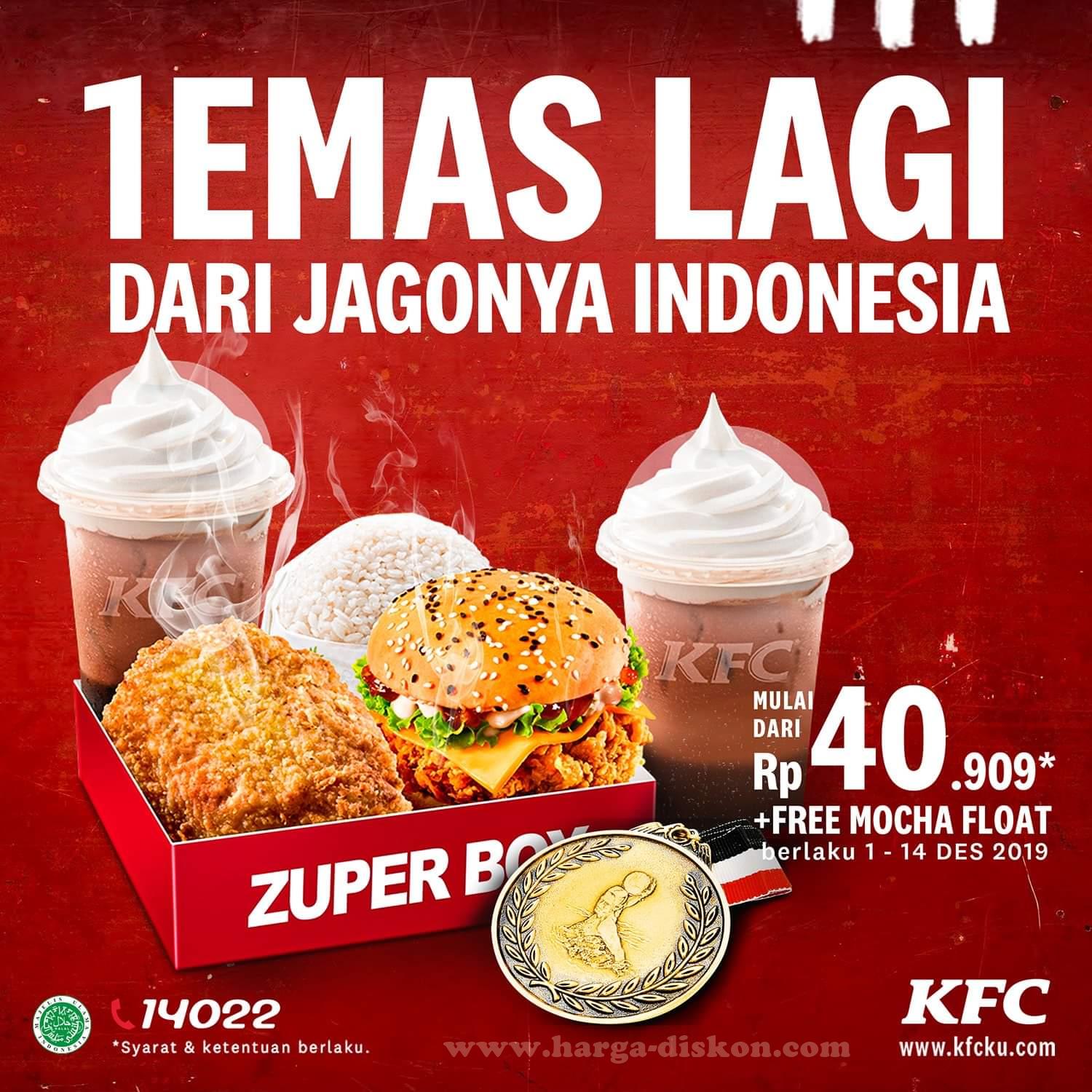 Promo KFC Terbaru Harga Spesial Zuper Box Mulai Rp40.909 + Gratis Mocha