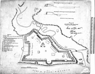 1816 Nicolls/Duberger Plan of Fort at York, Upper Canada, shewing its state in March 1816