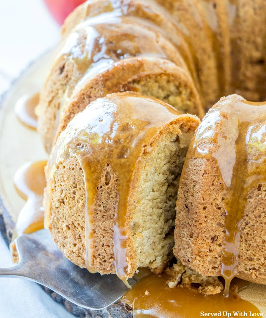 Caramel Apple Pound Cake by Served Up With Love - WEEKEND POTLUCK 441