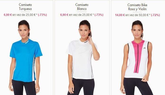 Ejemplos de camisetas de deporte para mujer en oferta Camisetas de running y ciclismo para mujer