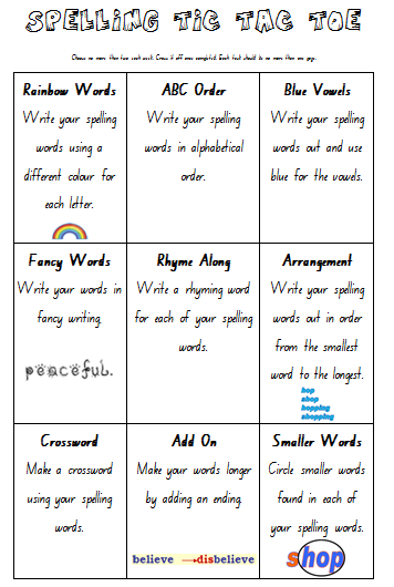 tic tac toe homework template teach cheat homework spelling tic tac toe tic tac toe homework template teach cheat homework spelling tic tac toe