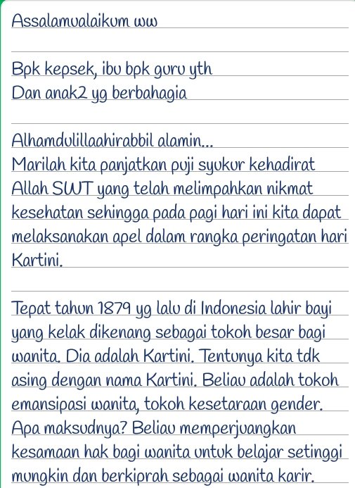 Contoh Pidato Hari Kartini Contoh Soal Dan Materi Pelajaran 3