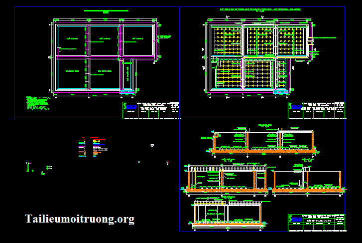 Bản vẽ chi tiết thiết kế hệ thống xử lý nước thải