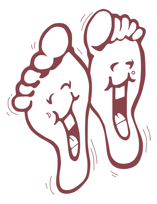 foot stamp ( footprints )