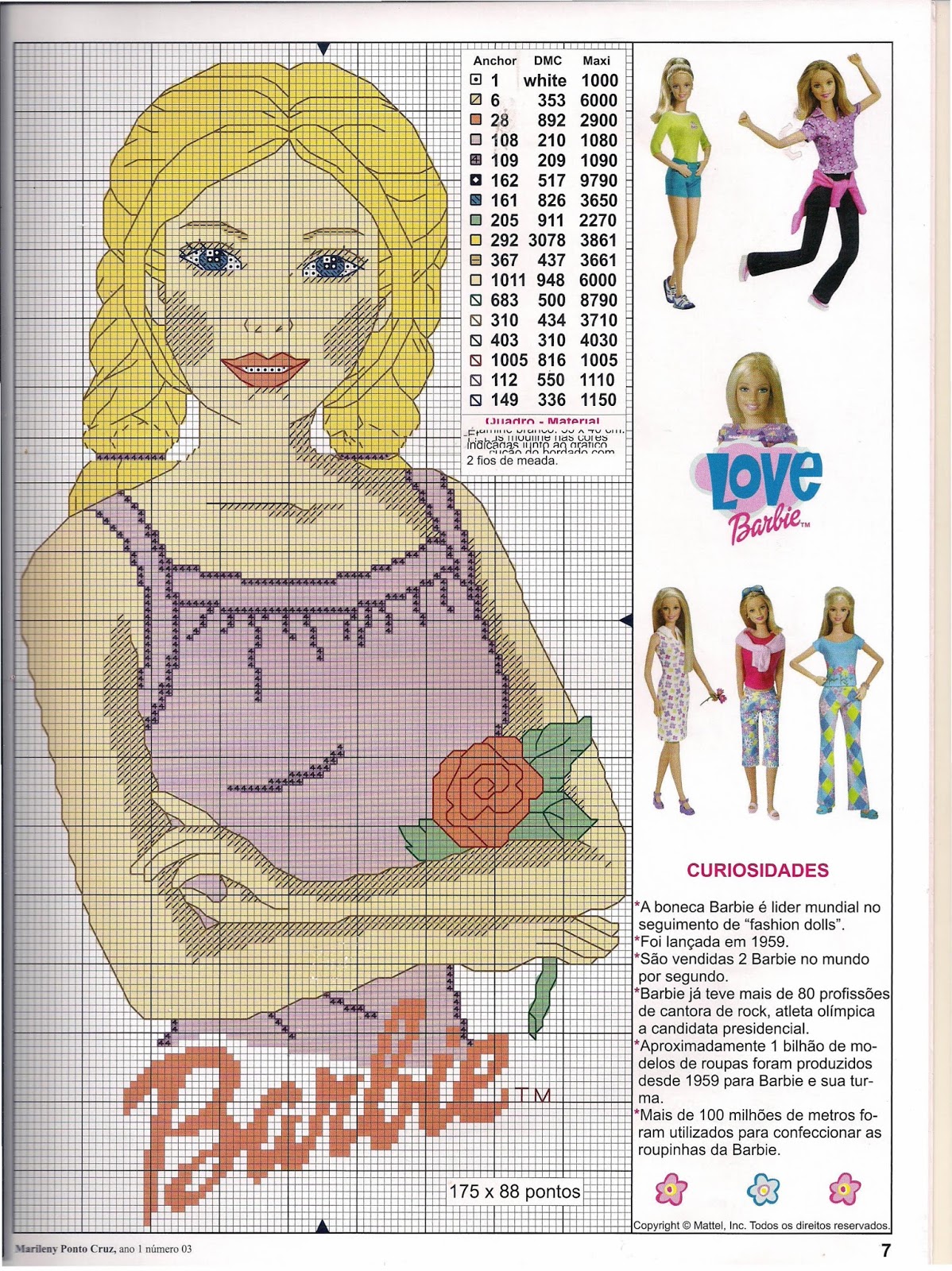 Barbie Em Ponto Cruz TANIA EM PONTO CRUZ : Barbie em ponto cruz