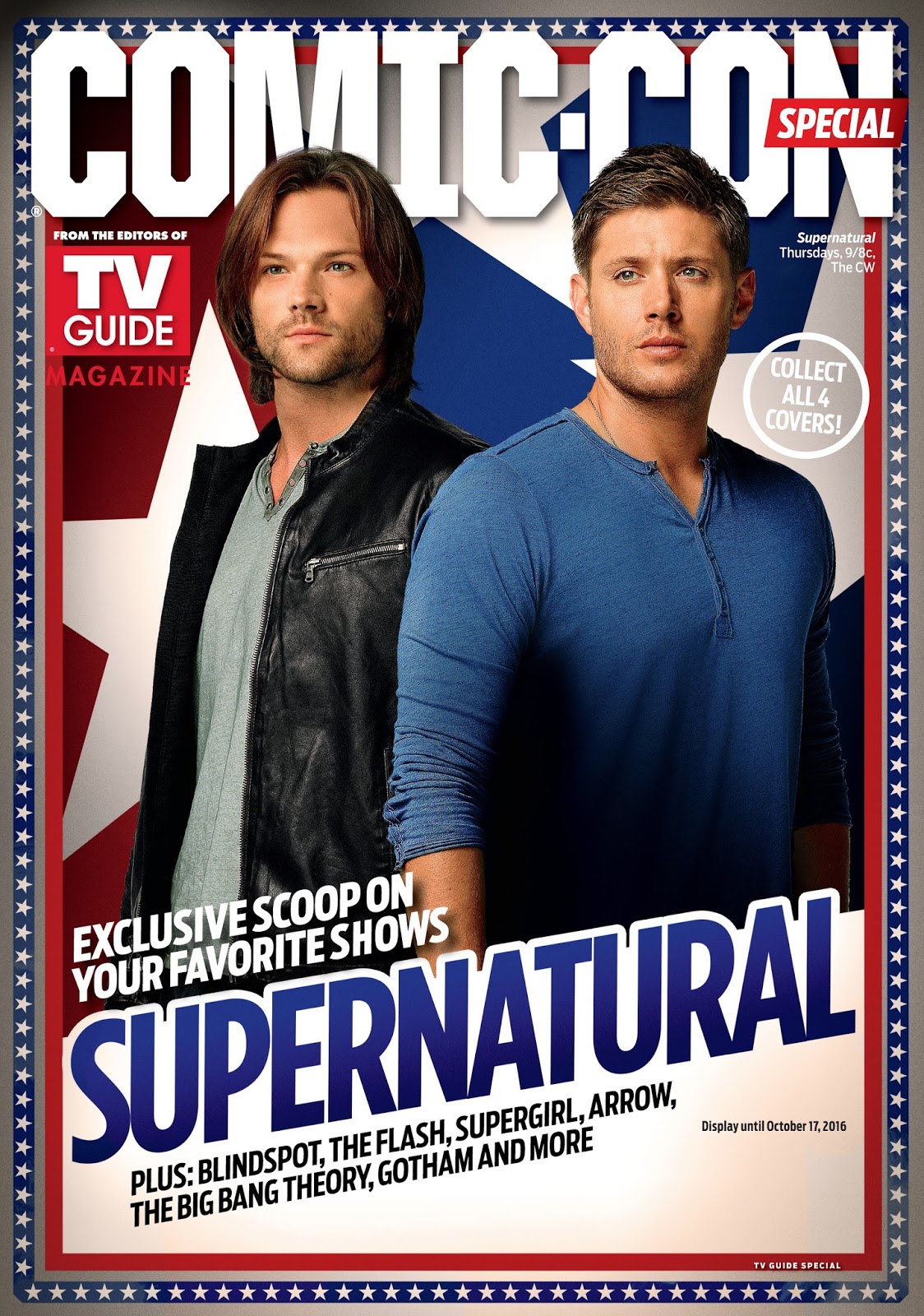 Supernatural na capa da TV Guide especial SDCC 2016.