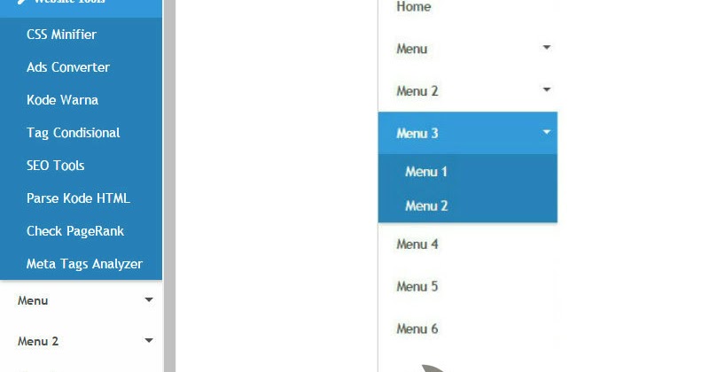 Cara Membuat Menu Navigasi Header Responsive Terbaru ~ generasi baru