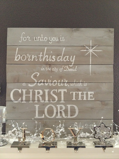 christian diy christmas sign 