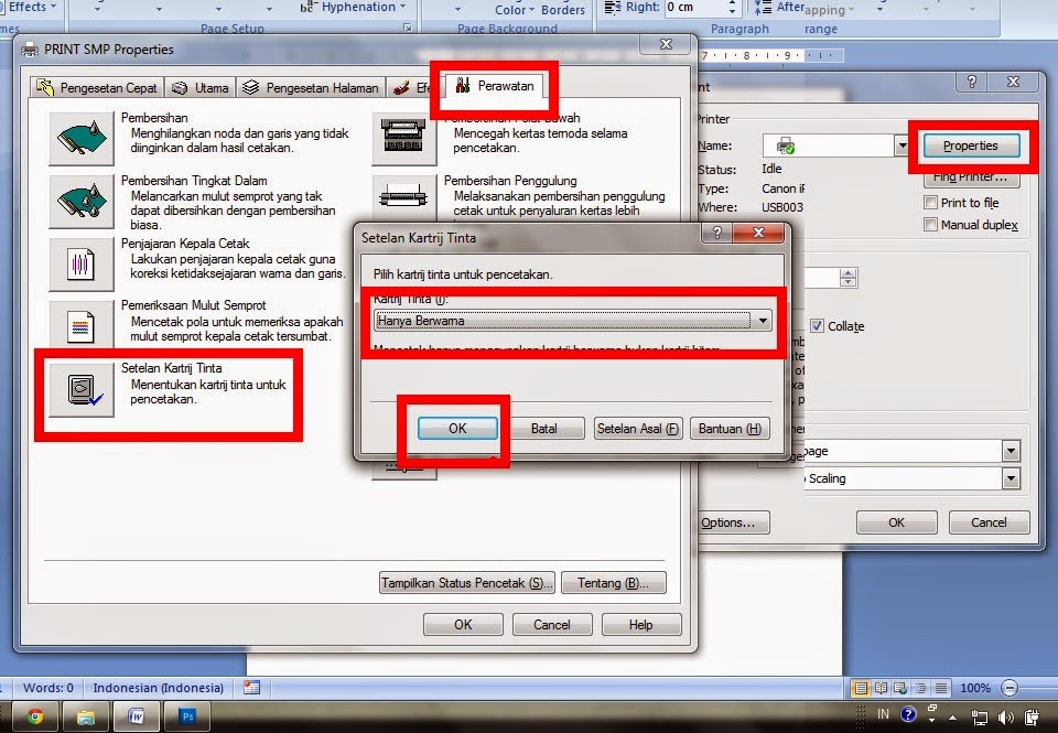 Cartridge / Ketrik Printer Macet (Canon) Tau Dikit