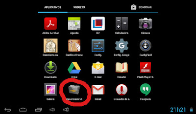 Gerenciador de arquivos Menu Android AOC Bleeze 7Y2241