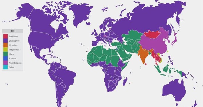 Gacekblog: World Religions Map