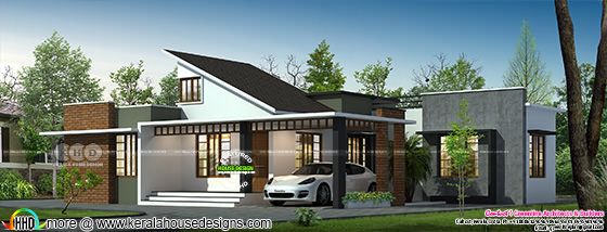 1800 sq-ft modern contemporary 3 BHK house