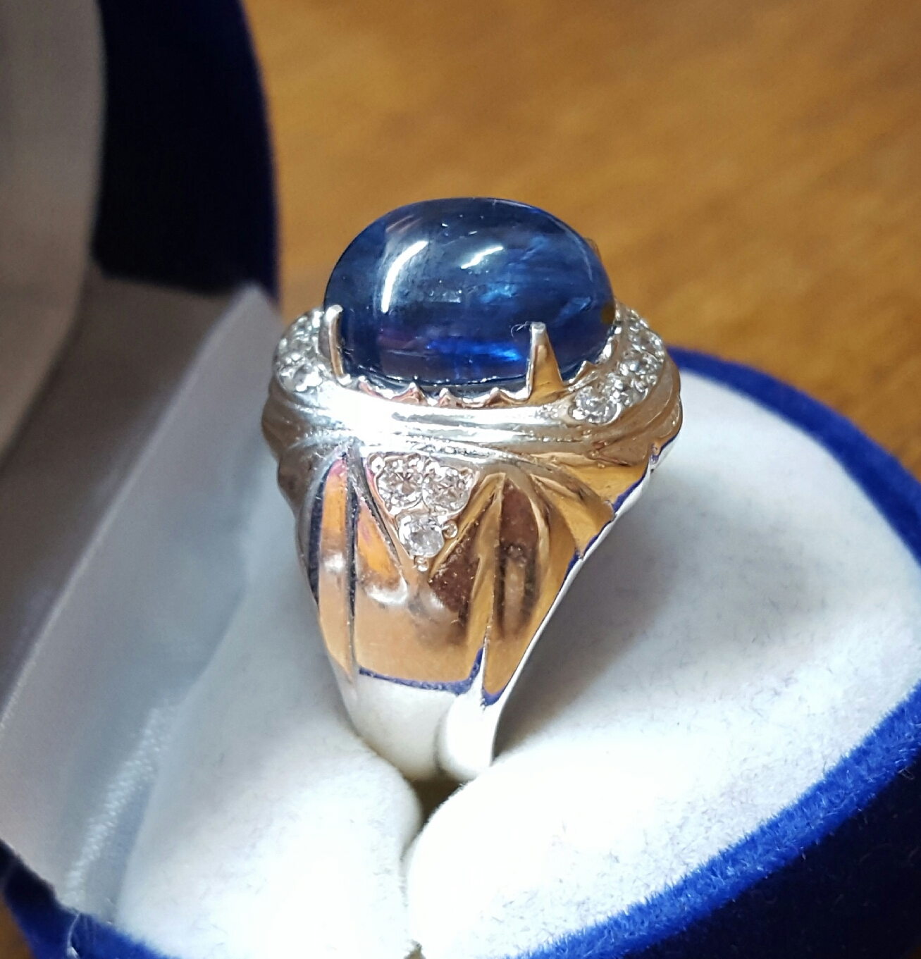 Cincin Permata Gewang: CINCIN PERAK BATU PERMATA KYANITE