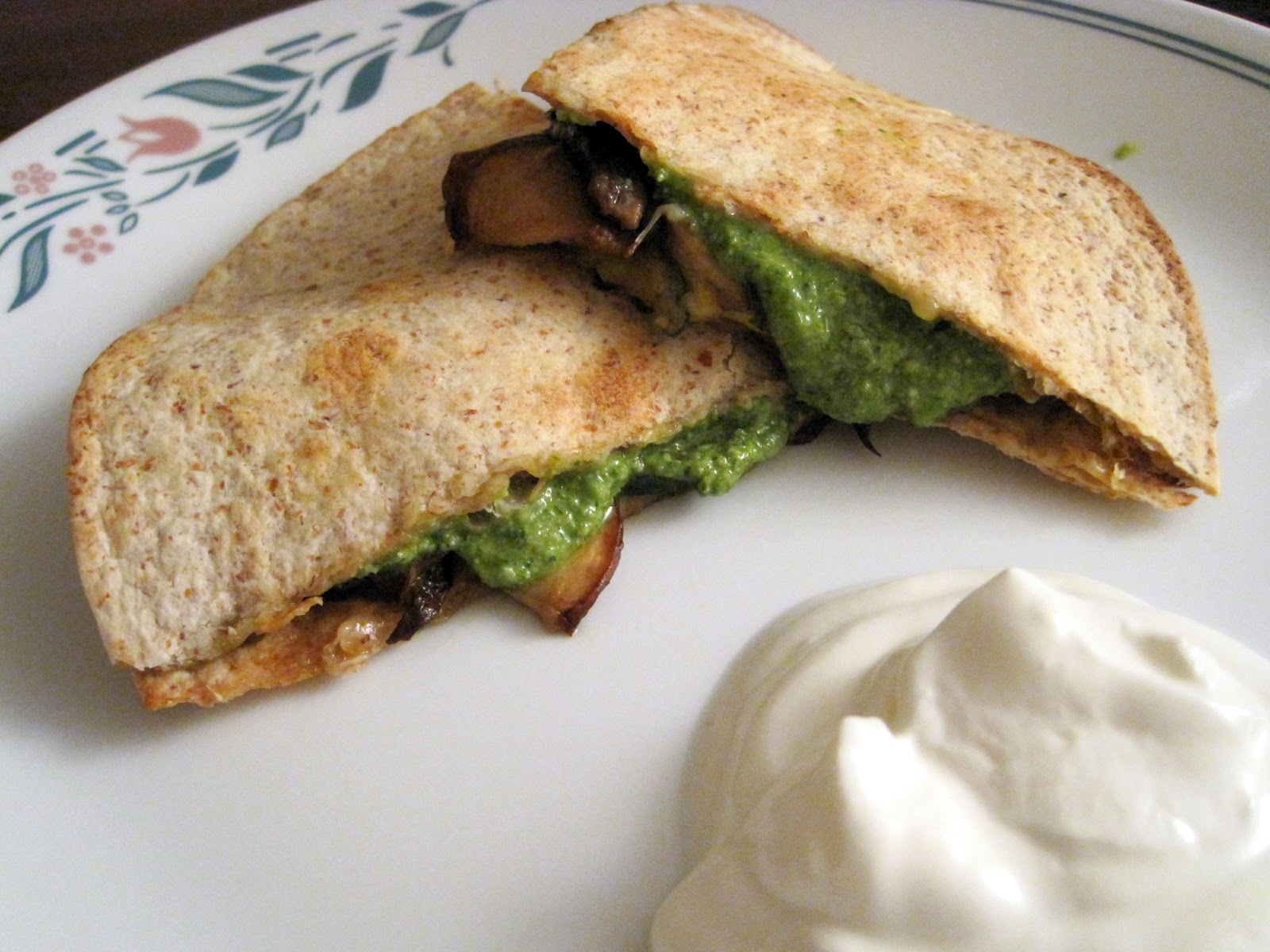 Rachel vs. Ramen Baked Mushroom and Zucchini Quesadillas with Cool