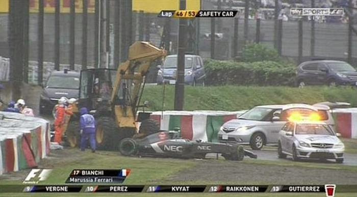Jules Bianchi Crash  Formel 1 Großer Preis von Japan in Suzuka