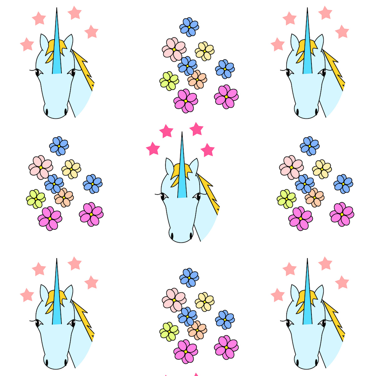 Free digital blue unicorn scrapbooking paper ausdruckbares