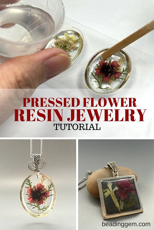 How to Make Pressed Flower Resin Jewelry Part 1 / The Beading Gem